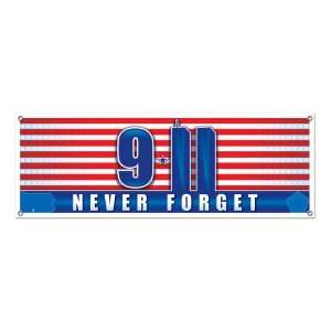  9/11 Never Forget Sign Banner Case Pack 60