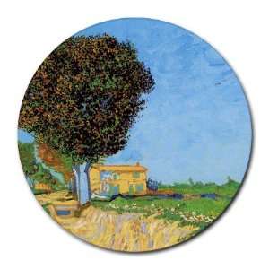  A Lane near Arles By Vincent Van Gogh Round Mouse Pad 