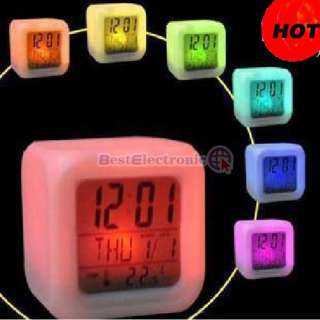 LED Color Digital Alarm Clock +Thermometer+Calendar  