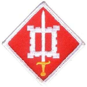   Army 18th Engineer Brigade Patch Red & White 3 Patio, Lawn & Garden