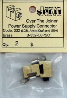 SPLIT JAW BRASS JOINER POWER SUPPLY CONNECTOR 2 PCS NEW  