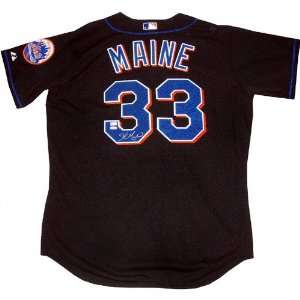 John Maine New York Mets Autographed Authentic Black Jersey