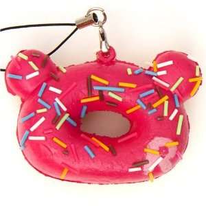  pink Rilakkuma donut squishy cellphone charm Toys & Games