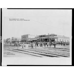  Flagstaff, Arizona, railway station 1880s, AZ, saloon 