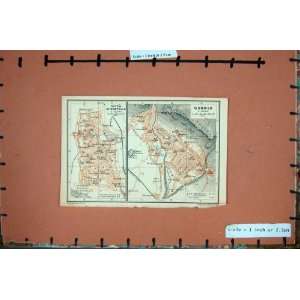  MAP 1904 ITALY PLAN GUBBIO CITTA DI CASTELLO TEATRO