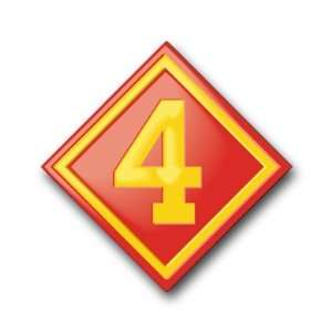  US Marine 4th Division Decal Sticker 3.8 6 Pack 