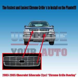  2003 2005 Chevy Silverado Chrome Grille Overlay 