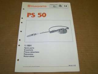 c9) Husqvarna Parts List PS50 Remote Chain Saw  