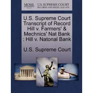   Bank Hill v. Natonal Bank (9781270015017) U.S. Supreme Court Books