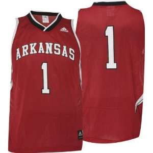   Arkansas Razorbacks Basic  No. 1  Basketball Jersey