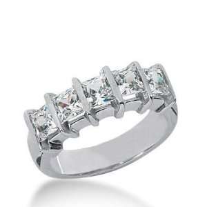   Ring 5 Princess Cut Diamonds 2.50 ctw. 242WR108518K   Size 6 Jewelry
