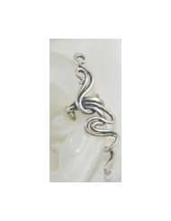 Sterling Silver Spiro Spiral Ear Climber Cuff Handcrafted