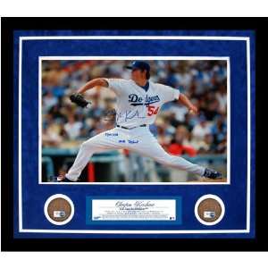 Clayton Kershaw Autographed Game Used Dirt Collage  Sports 