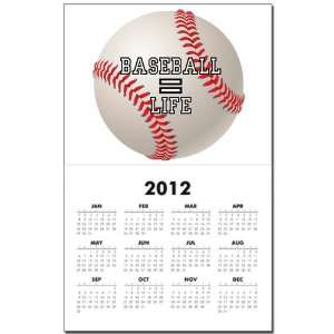    Calendar Print w Current Year Baseball Equals Life 