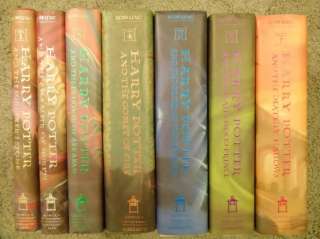 Lot of all 7 HARRY POTTER BOOKS by J.K.Rowling ALL 1st Edition 