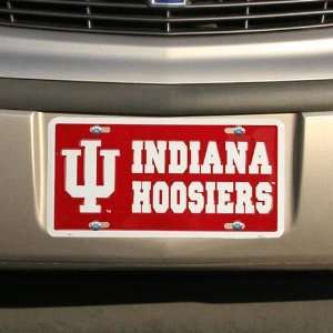 Indiana Hoosiers Crimson Metal Car License Plate  Sports 
