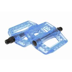  Wellgo Plastic Platform Pedals   Clear Blue Sports 
