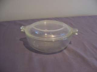 VTG Old Pyrex Clear Glass 20oz Covered Individual Casserole or 