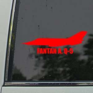  FANTAN A, Q 5 Red Decal Military Soldier Window Red 
