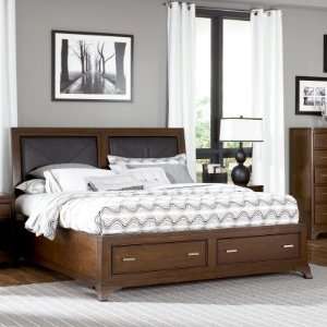  American Drew Essex Low Profile Leather Storage Bed