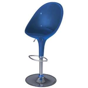  Vntra Oval Back Counter Stool Blue Aluminum