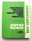 1977 CHEVROLET CHEVELLE CAMARO MONTE CARLO NOVA CORVETTE SERVICE 