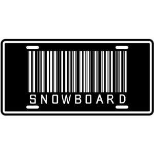  NEW  SNOWBOARD BARCODE  LICENSE PLATE SIGN SPORTS