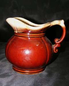 Vintage McCoy USA Pottery LOVELY Brown Drip # 7528 Small 5 1/8 TALL 