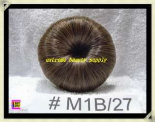 1B/27auburn BLOND hair dome piece bun chignon wiglet SP  