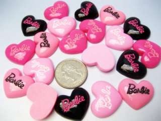 Decora Harajuku Barbie heart cabochons 20 pcs (N03)  