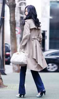 Quality Butterfly Strap Lined Japan Beige Trench Coat M  