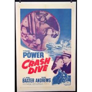 Crash Dive Navy Movie Poster 1956 