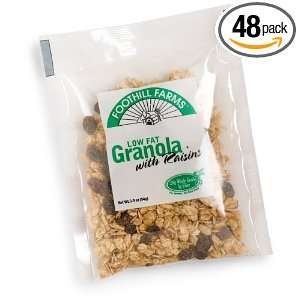 Foothill Farms Granola with Raisins, Fat Free, 1.9 Ounce Bags (Pack of 