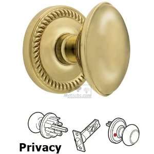 Privacy knob   newport rosette with eden prairie knob in polished bras