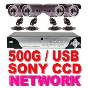    complete 4 ccd camera surveillance security system