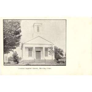  1900 Vintage Postcard Central Baptist Church Moodus 