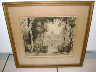   Brown County Indiana Impressionist Artist Chicago Etching Look  