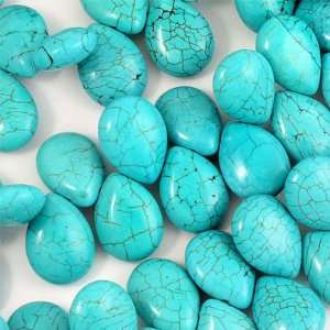  20mm Stabilized Turquoise Teardrop Beads Arts, Crafts 
