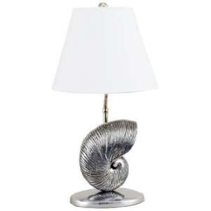 Frederick Cooper Nautilus Shell Polished Nickel Table Lamp 