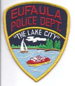 EUFAULA THE LAKE CITY POLICE PATCH**  