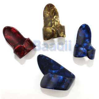 Celluloid 1 Thumb +3 Finger Nail Picks Plectrums for Guitar 1.40mm 