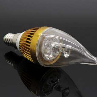E27 3W 3*1W E14 Warm Cool White Energy Saving LED Candle Light Bulb 
