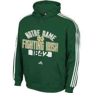   Dame Fighting Irish adidas Green 3 Stripe Hoodie