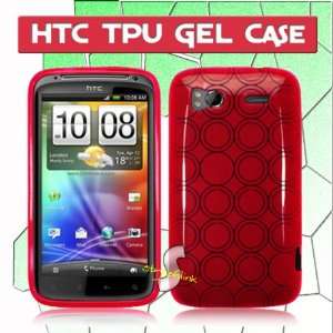  HTC Sensation 4G TPU Gel Case   Red Circle Cell Phones 