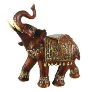  Beautiful Wood Finish Indian Elephant Statue Figure