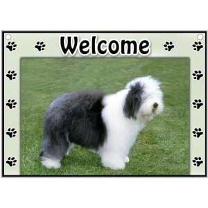  Old English Sheepdog Welcome Sign Patio, Lawn & Garden