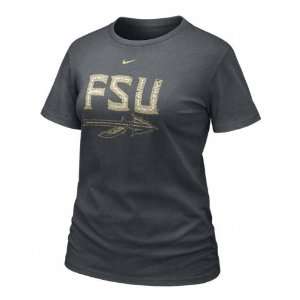 Florida State Seminoles Womens Nike Anthracite Frackle Blended Tri 