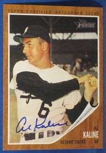 2011 TOPPS HERITAGE AL KALINE REAL ONE AUTO ON CARD  