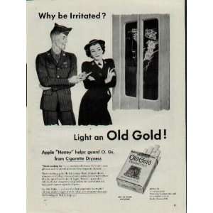  Why be irritated? Light an OLD GOLD  1945 OLD GOLD Cigarettes 