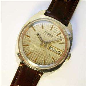 vintage Russian Watch SLAVA Date 25J 1970s Day/Date  